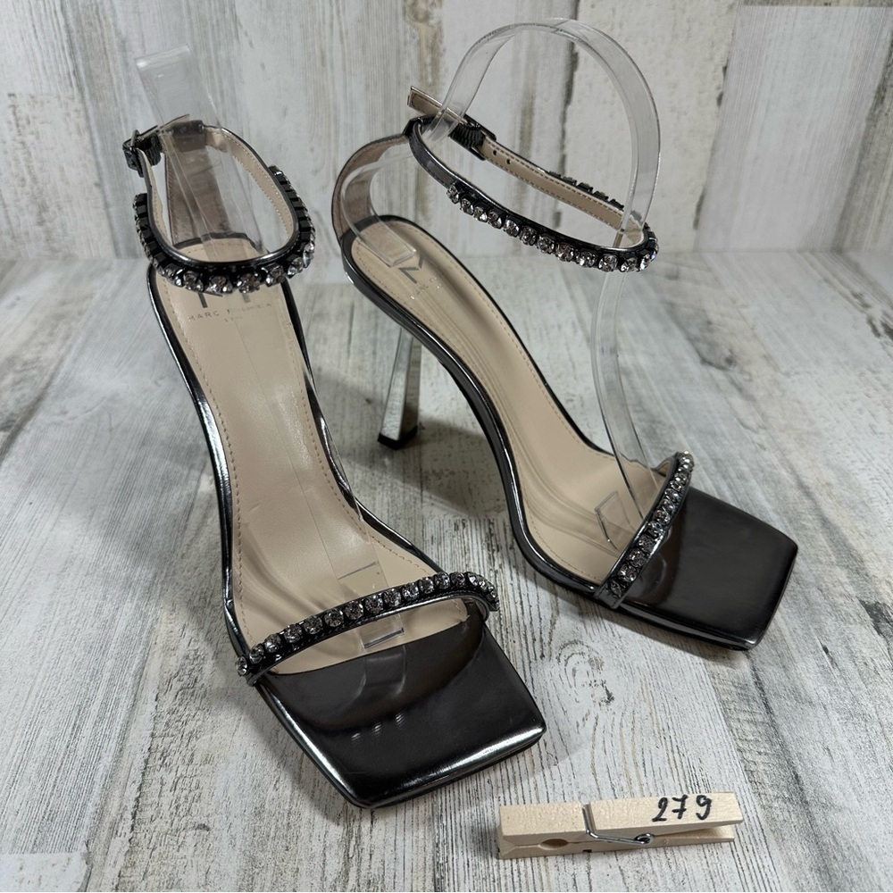 Marc Fisher Silver Sandals - Picture 4 of 12
